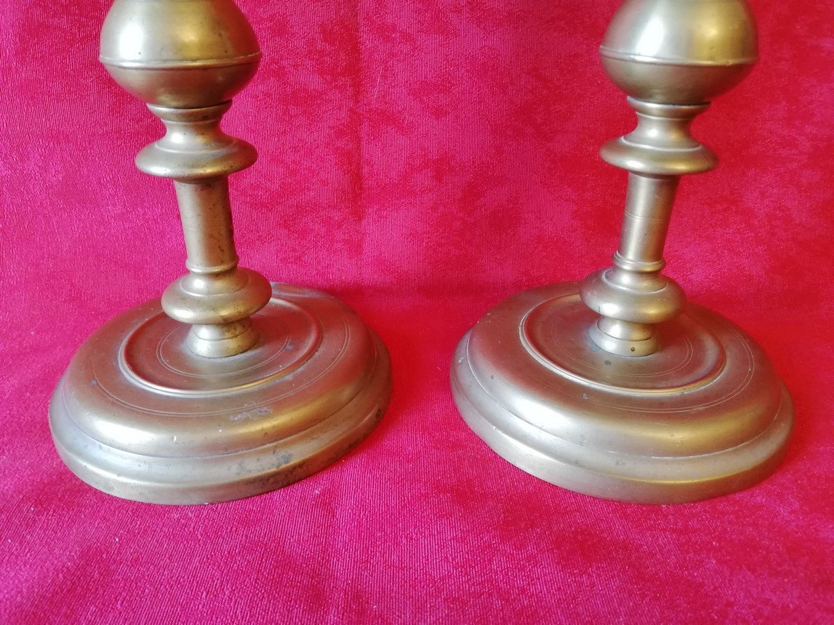 Pair Of 17th Century Candlesticks -photo-4