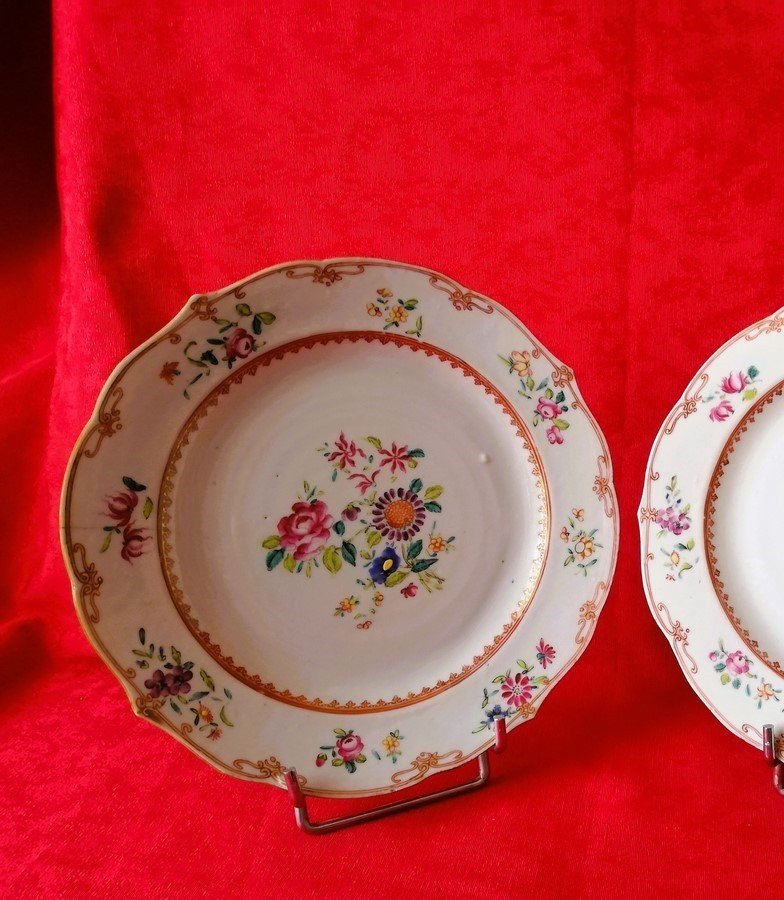 Pair Of Plates From The Cie. Des Indes  -photo-2