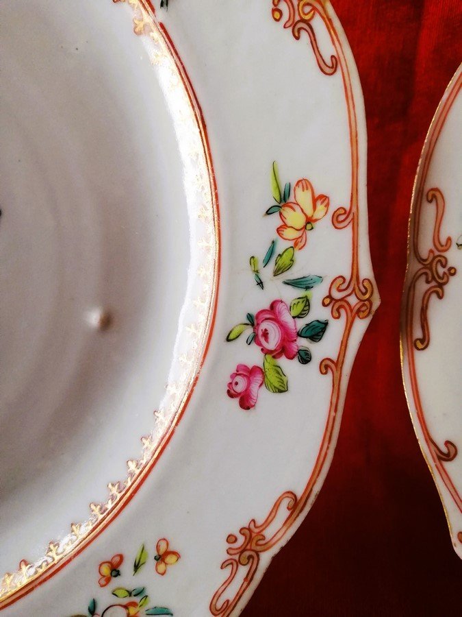 Pair Of Plates From The Cie. Des Indes  -photo-2