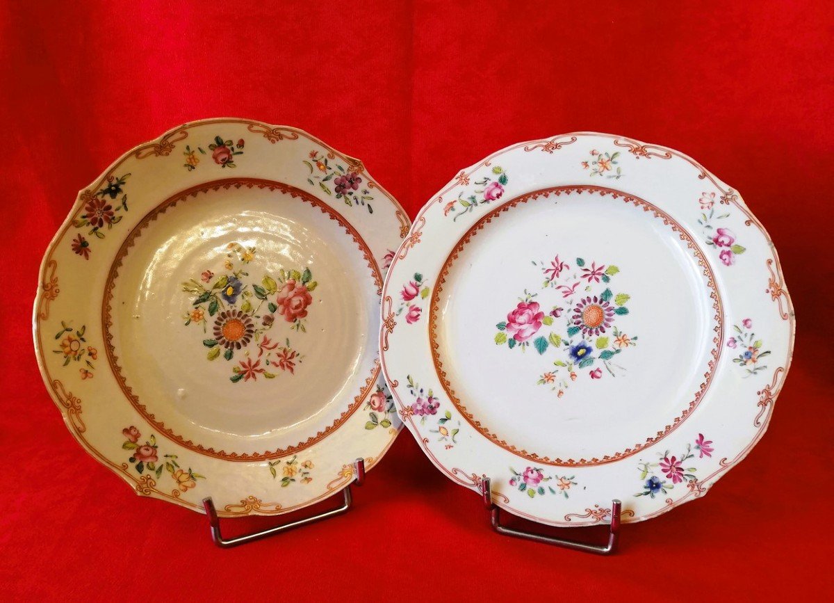 Pair Of Plates From The Cie. Des Indes  