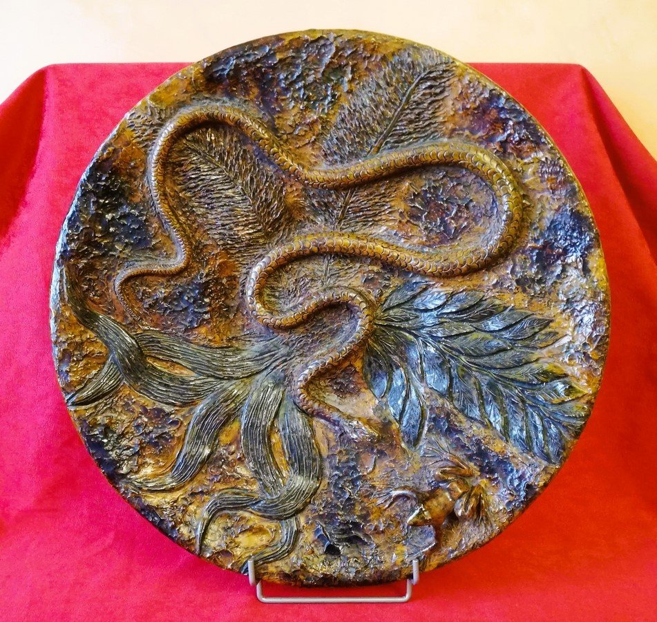 Large Glazed Earthenware Dish