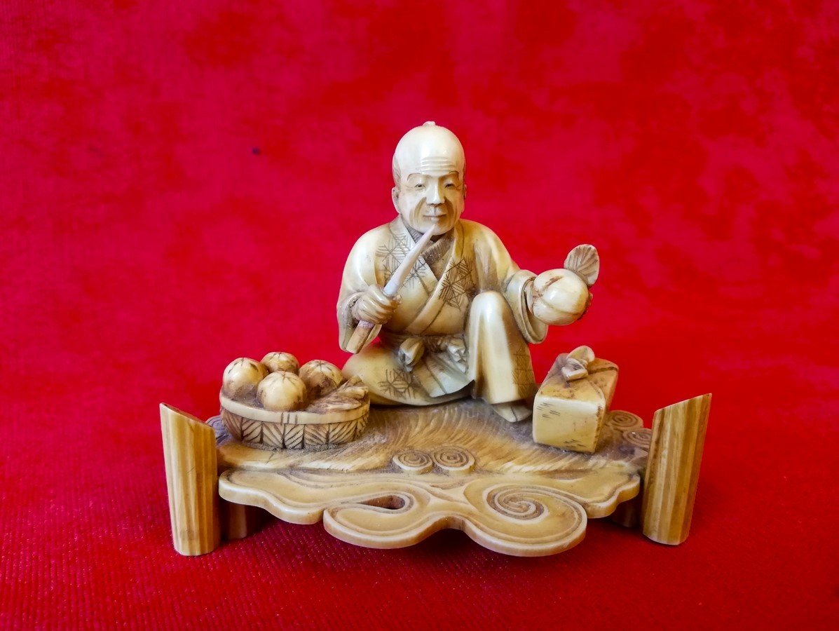 Ivory Japan Red Stamp