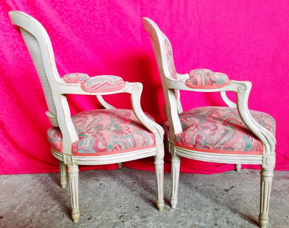 Pair Of Lacquered Armchairs -photo-3