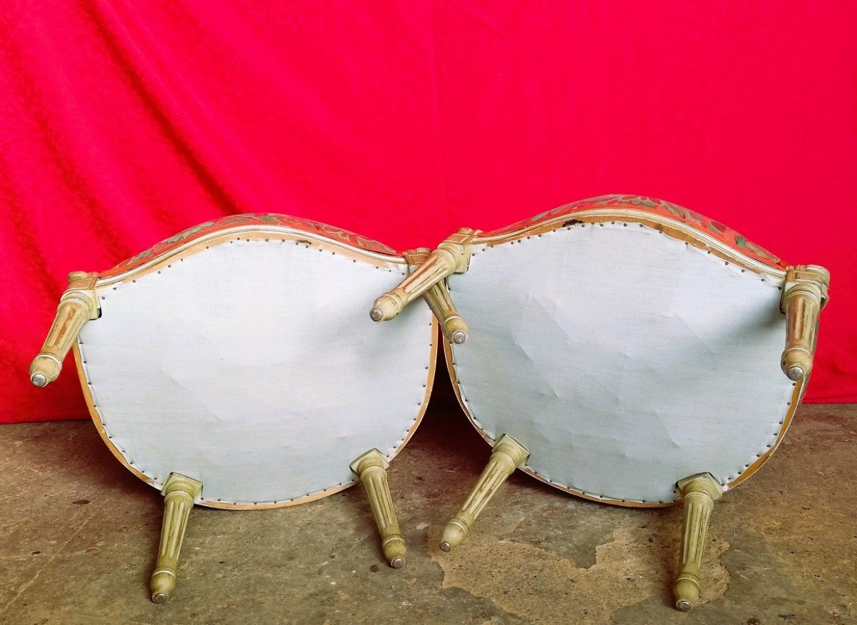 Pair Of Lacquered Armchairs -photo-4