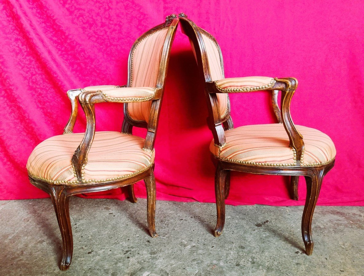 Pair Of 18th Century Armchairs-photo-2