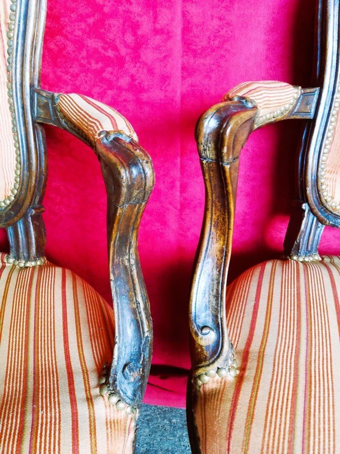 Pair Of 18th Century Armchairs-photo-2