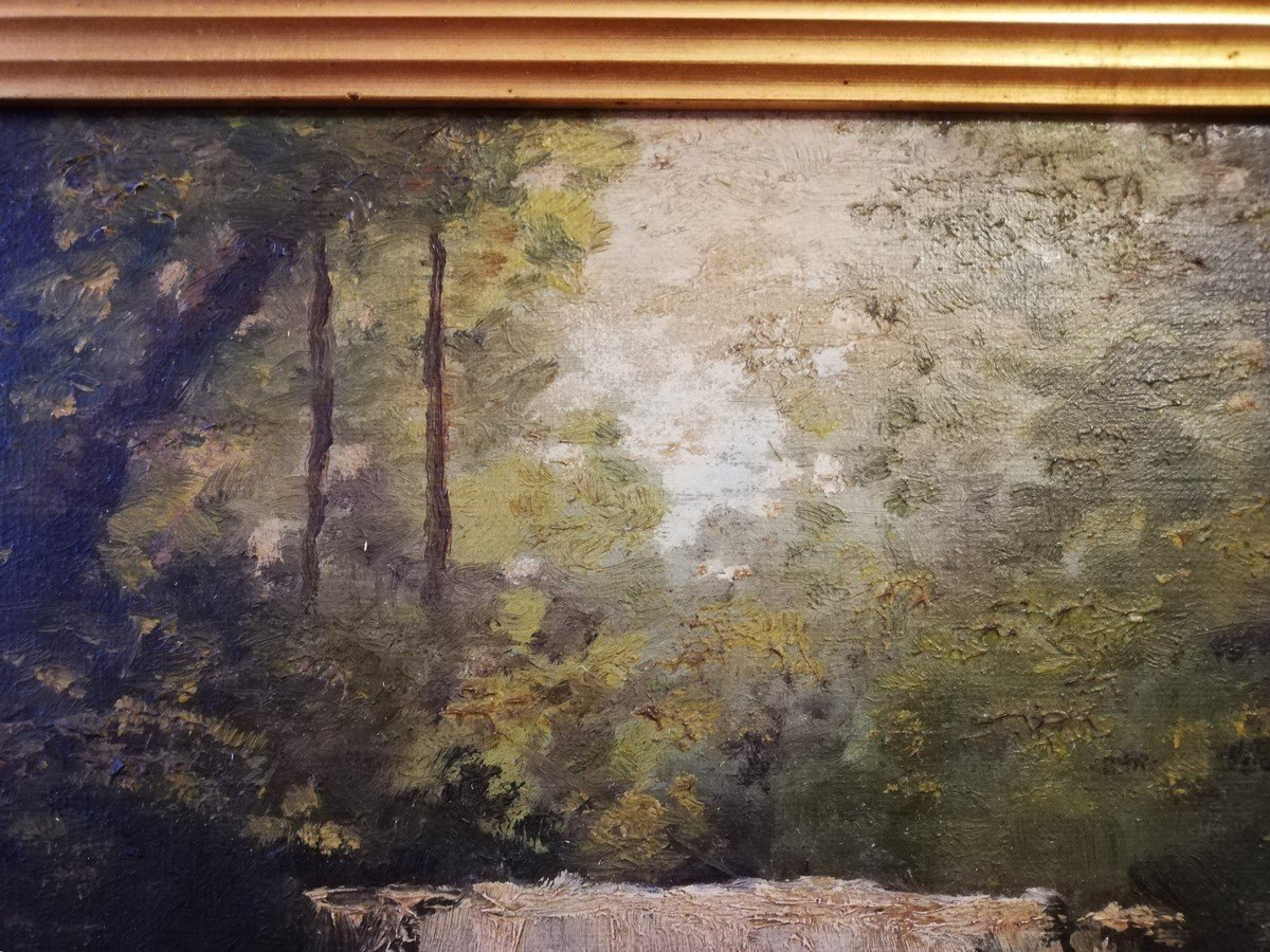 Huile sur toile encadrée de Abel GERBAUD  -photo-4