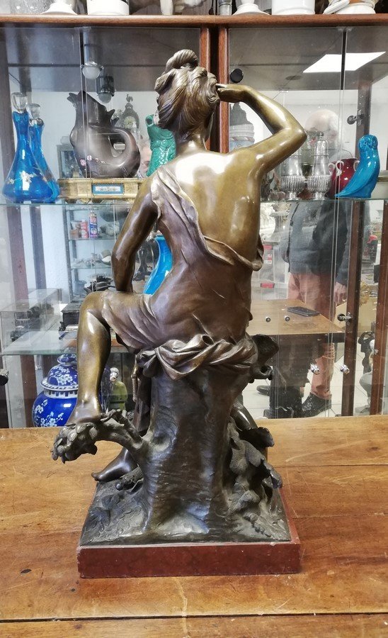 Bronze Diana With Wood -photo-3