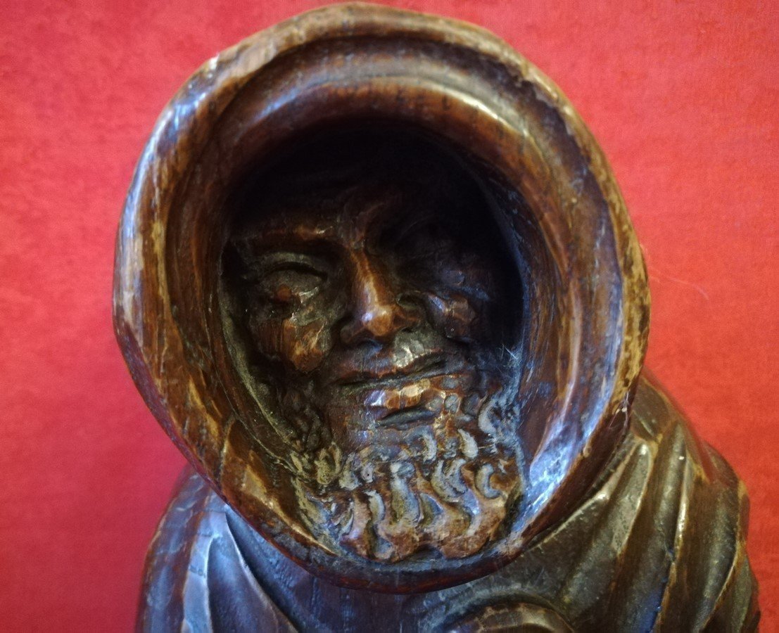 Sculpture Of A Monk With A Lantern -photo-2