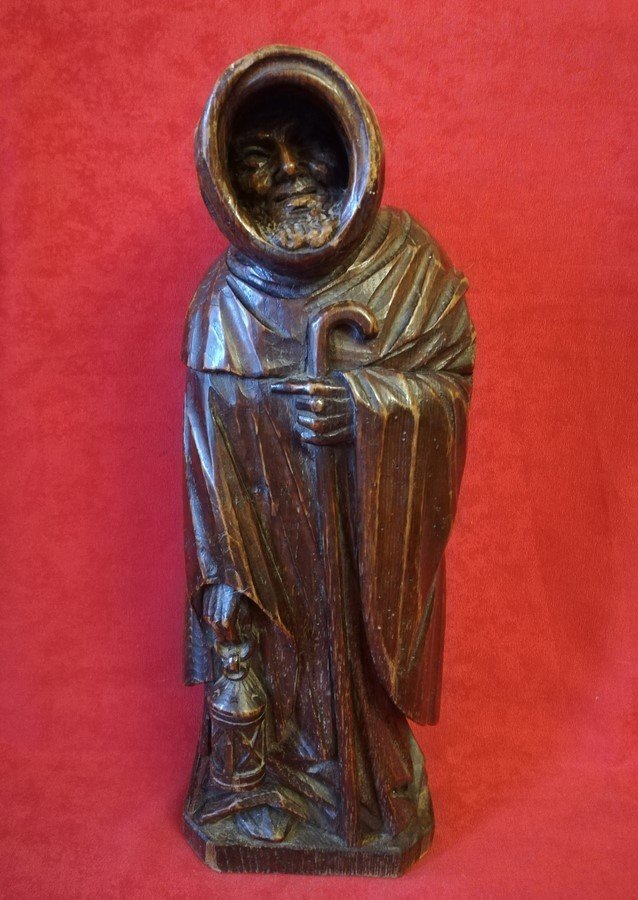 Sculpture Of A Monk With A Lantern 