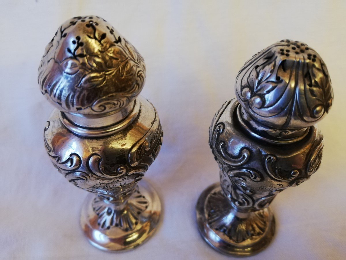 Pair Of Silver Salt Shakers -photo-2