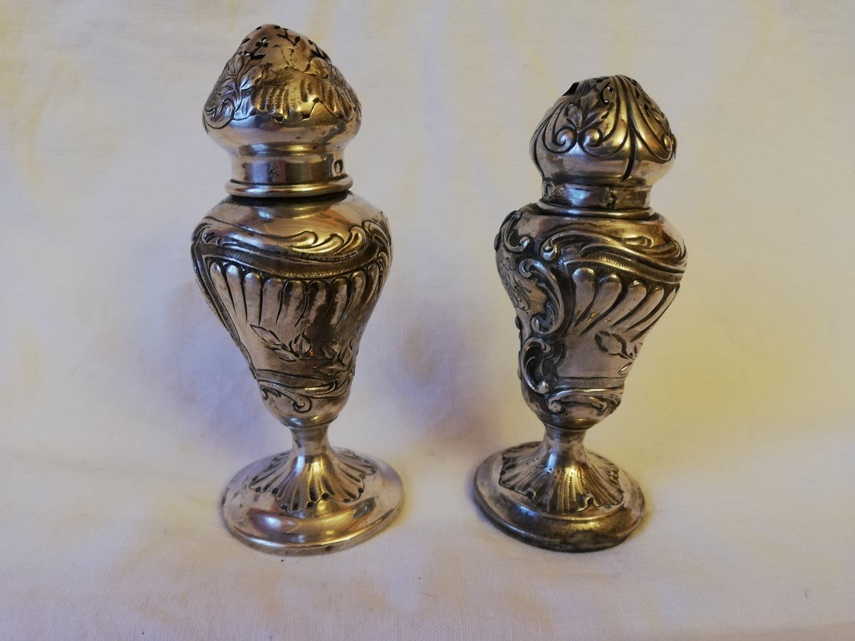 Pair Of Silver Salt Shakers -photo-3