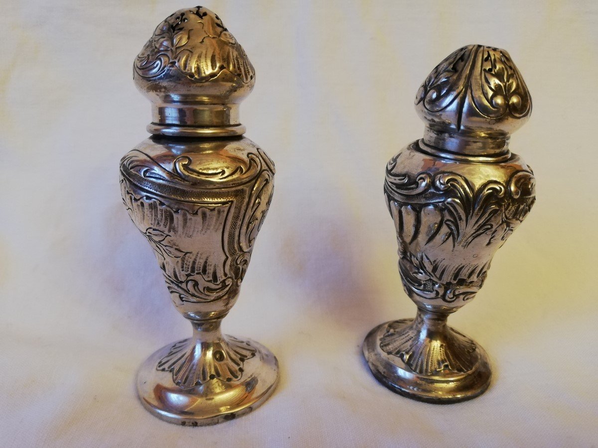 Pair Of Silver Salt Shakers -photo-1