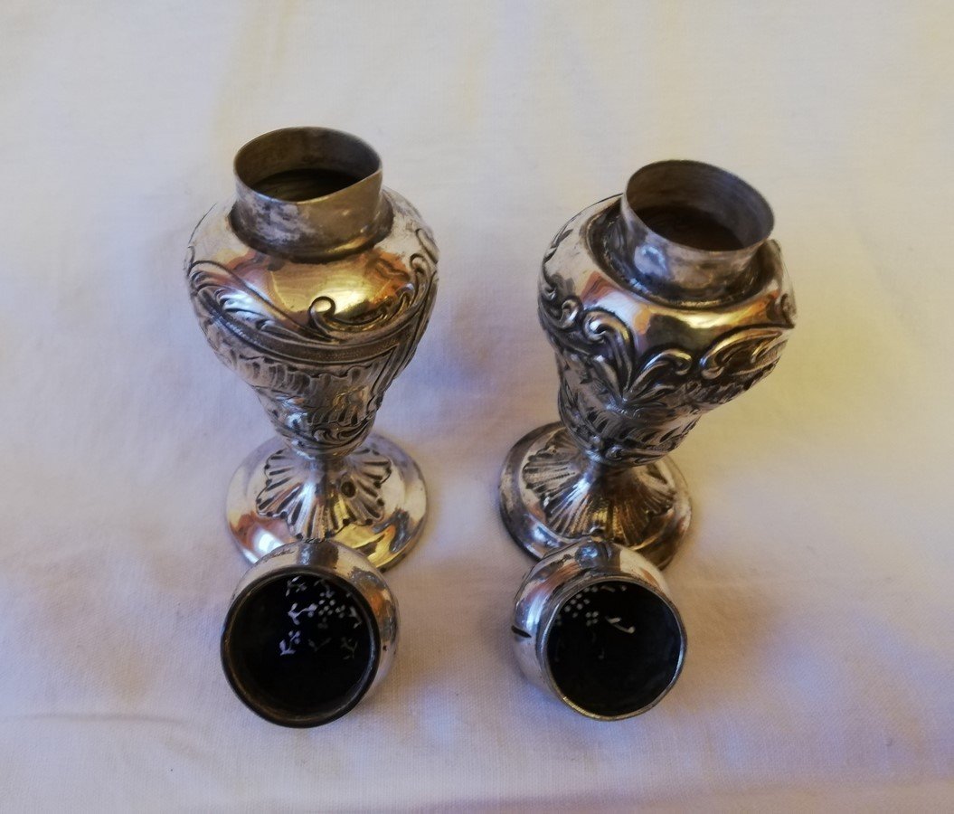 Pair Of Silver Salt Shakers -photo-2