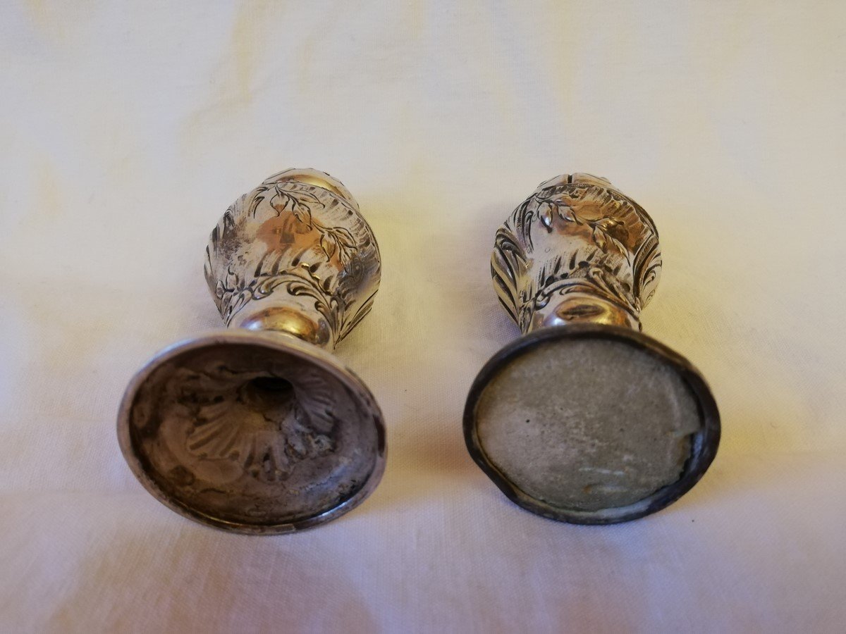 Pair Of Silver Salt Shakers -photo-3