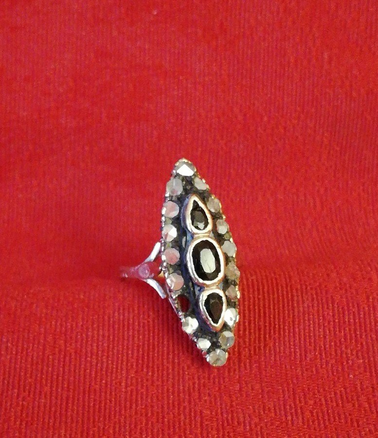 Gold And Silver Shuttle Ring -photo-4