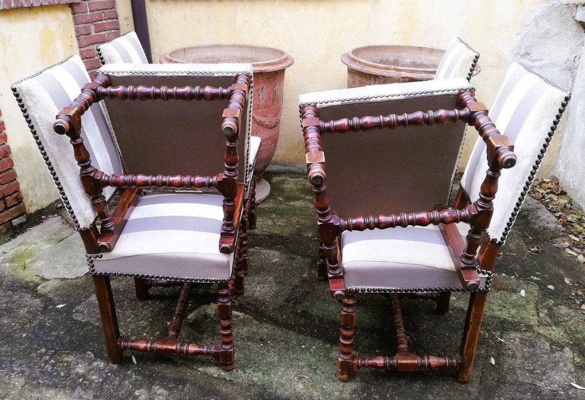 Set Of Six Louis XIII Chairs-photo-1