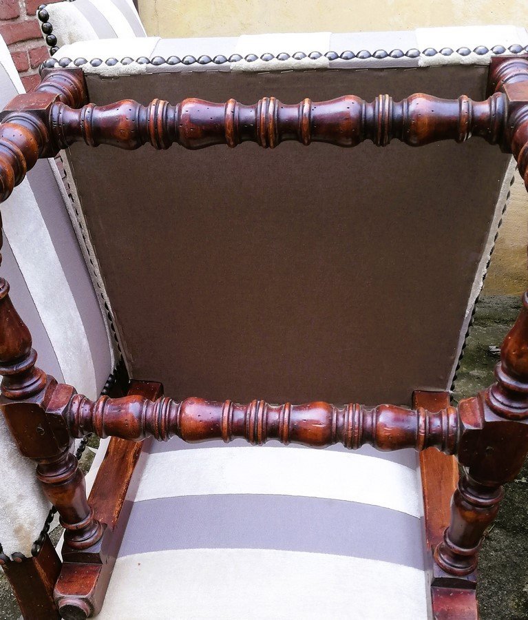 Set Of Six Louis XIII Chairs-photo-2