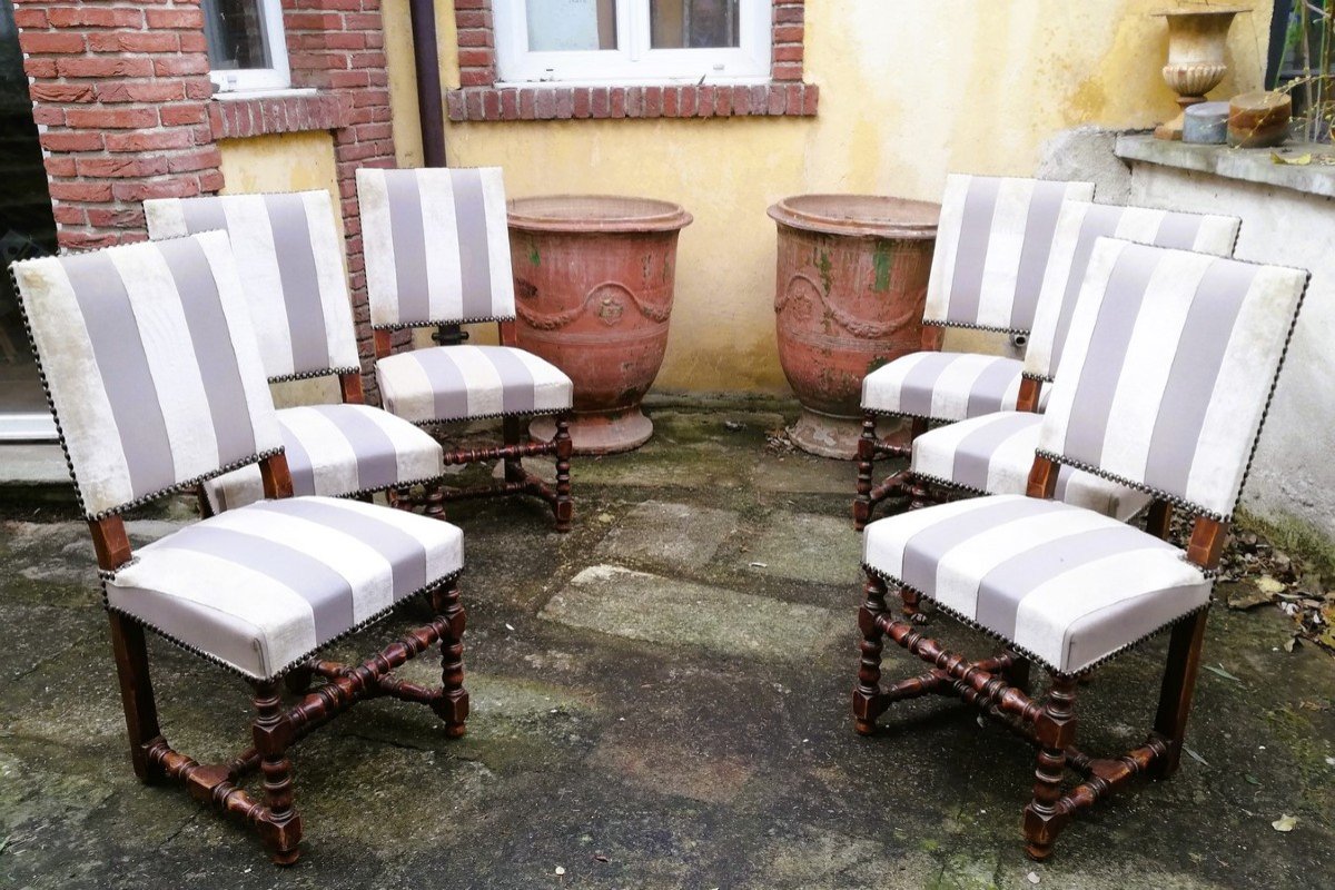 Set Of Six Louis XIII Chairs