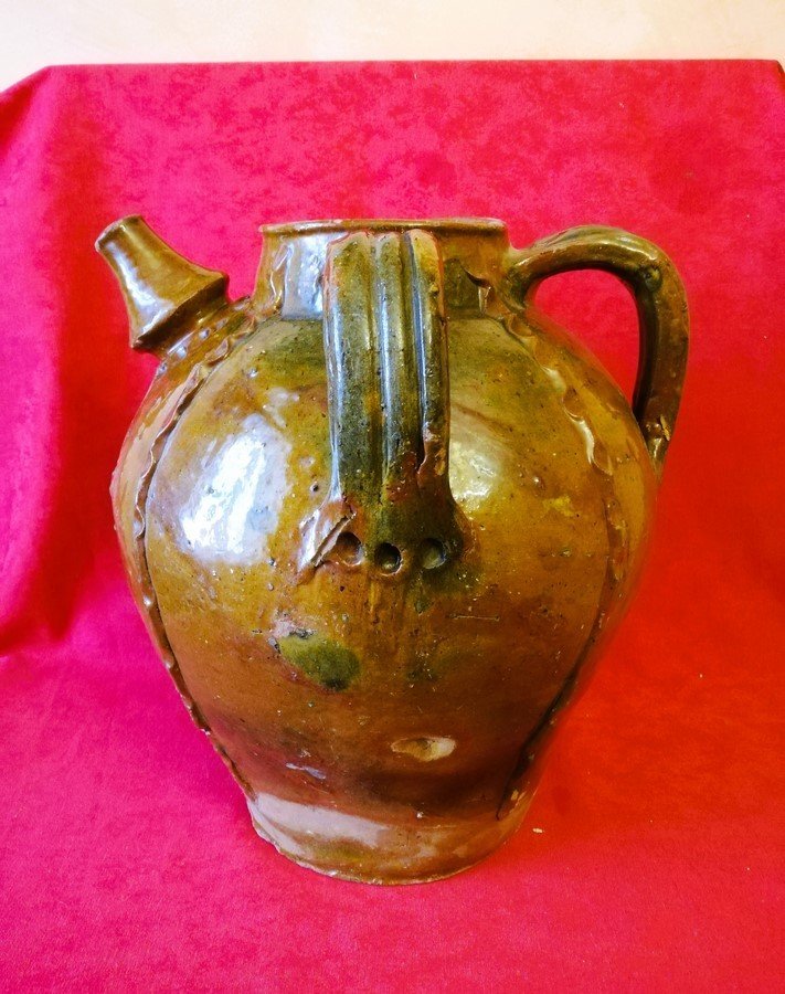 Forézienne Glazed Earthenware Jug -photo-4