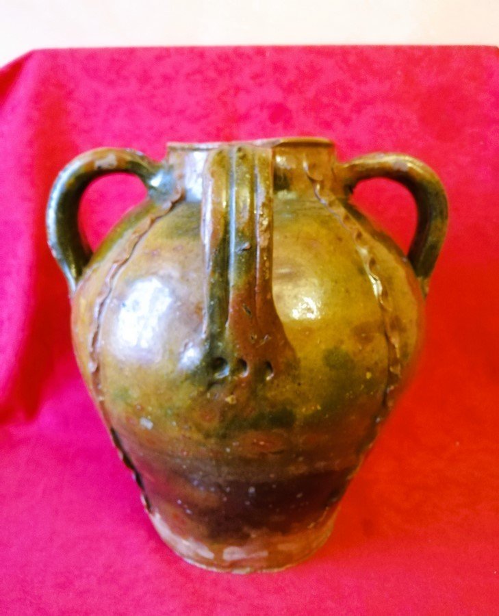 Forézienne Glazed Earthenware Jug -photo-1