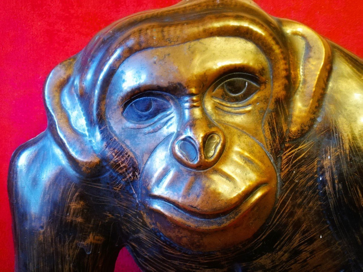 Copperware Representing A Monkey -photo-2