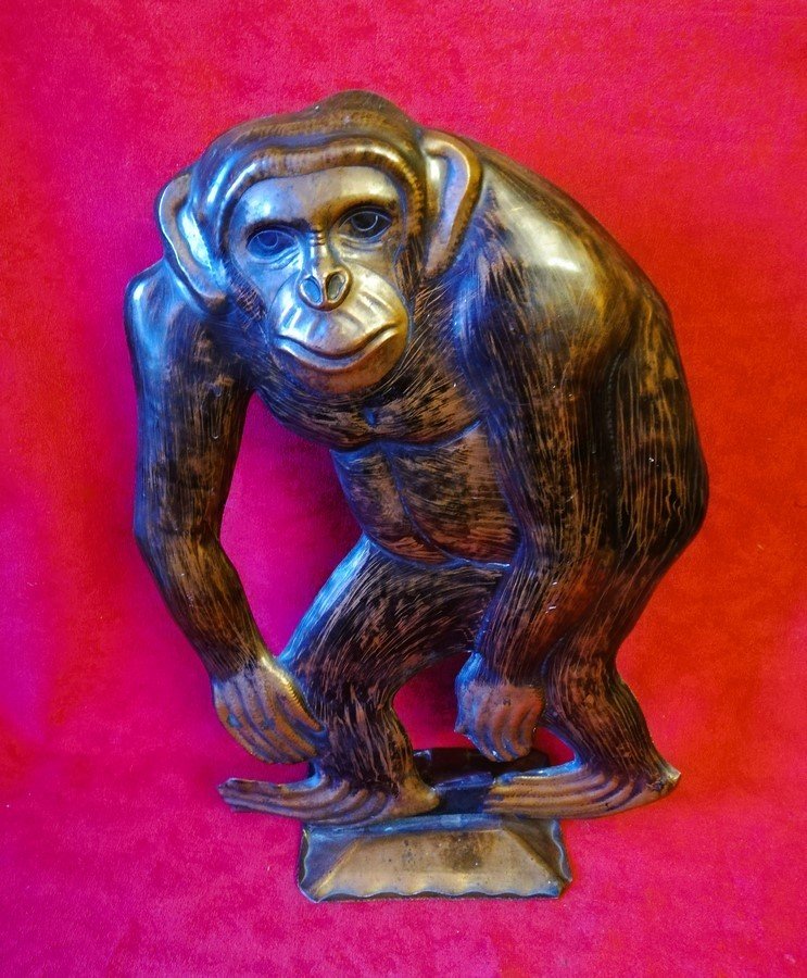 Copperware Representing A Monkey 