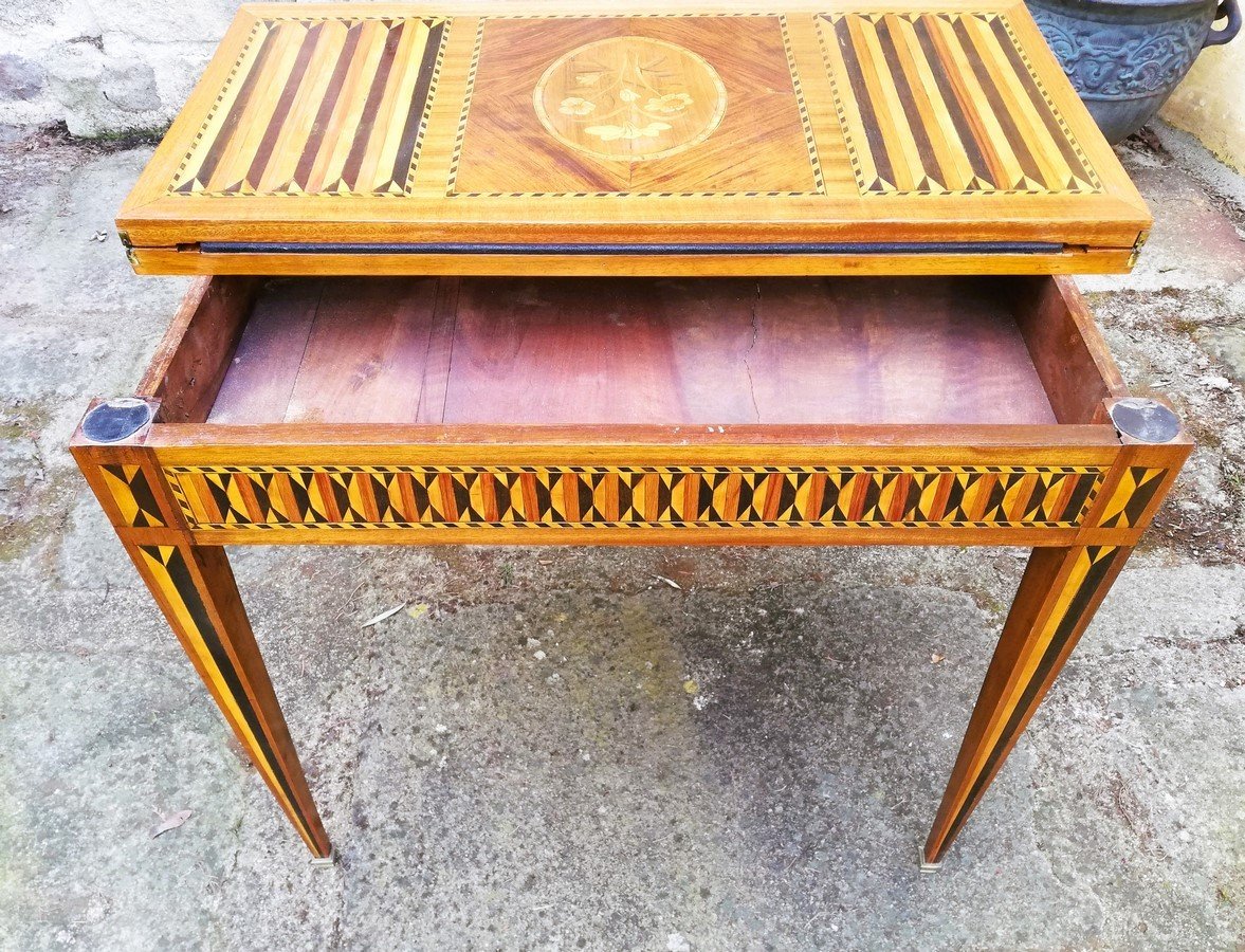 Table de jeux époque Louis XVI  -photo-7