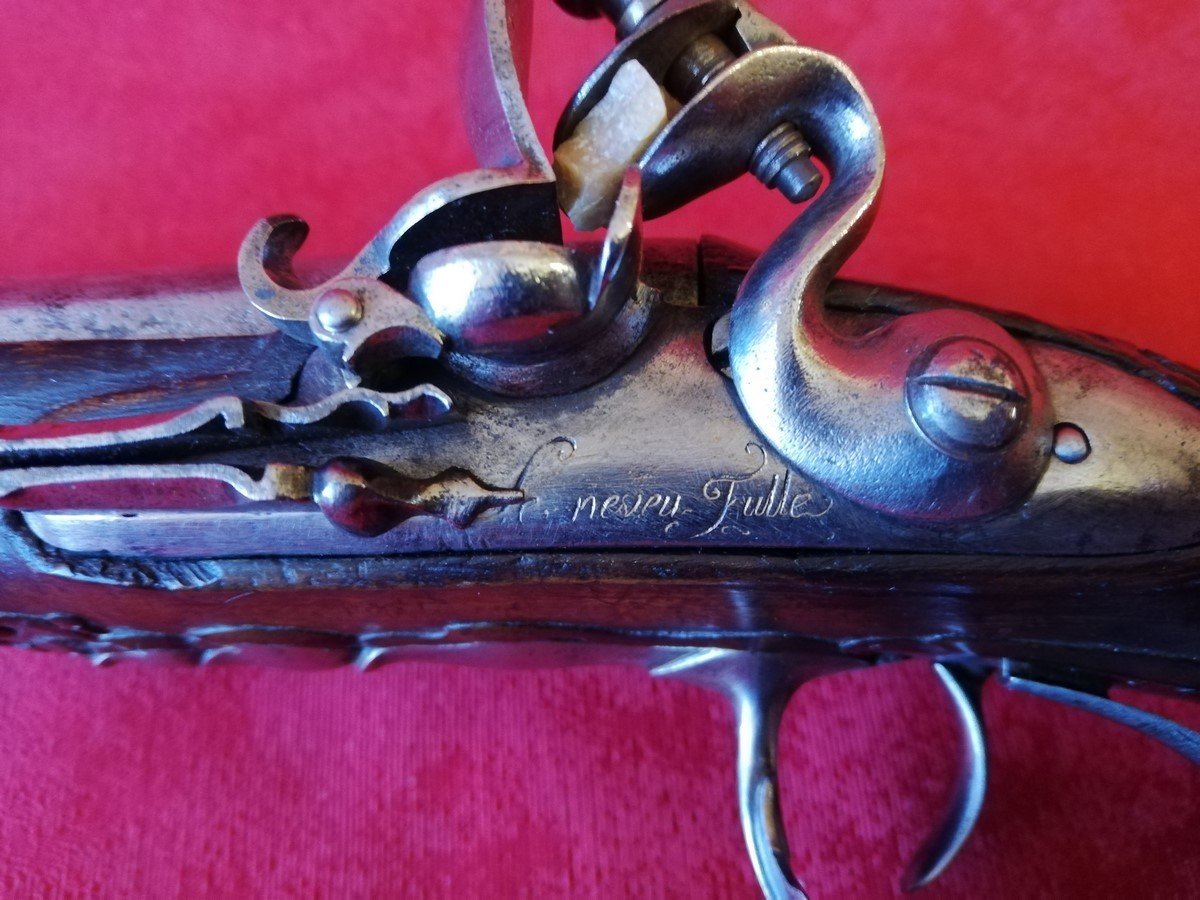 18th Century Flintlock Double-barreled Pistol -photo-2