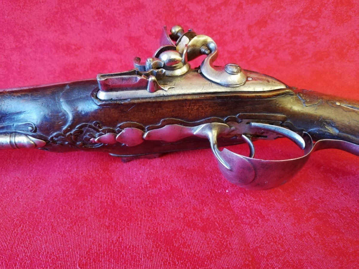 18th Century Flintlock Double-barreled Pistol -photo-3