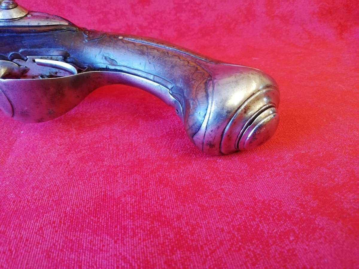 18th Century Flintlock Double-barreled Pistol -photo-4