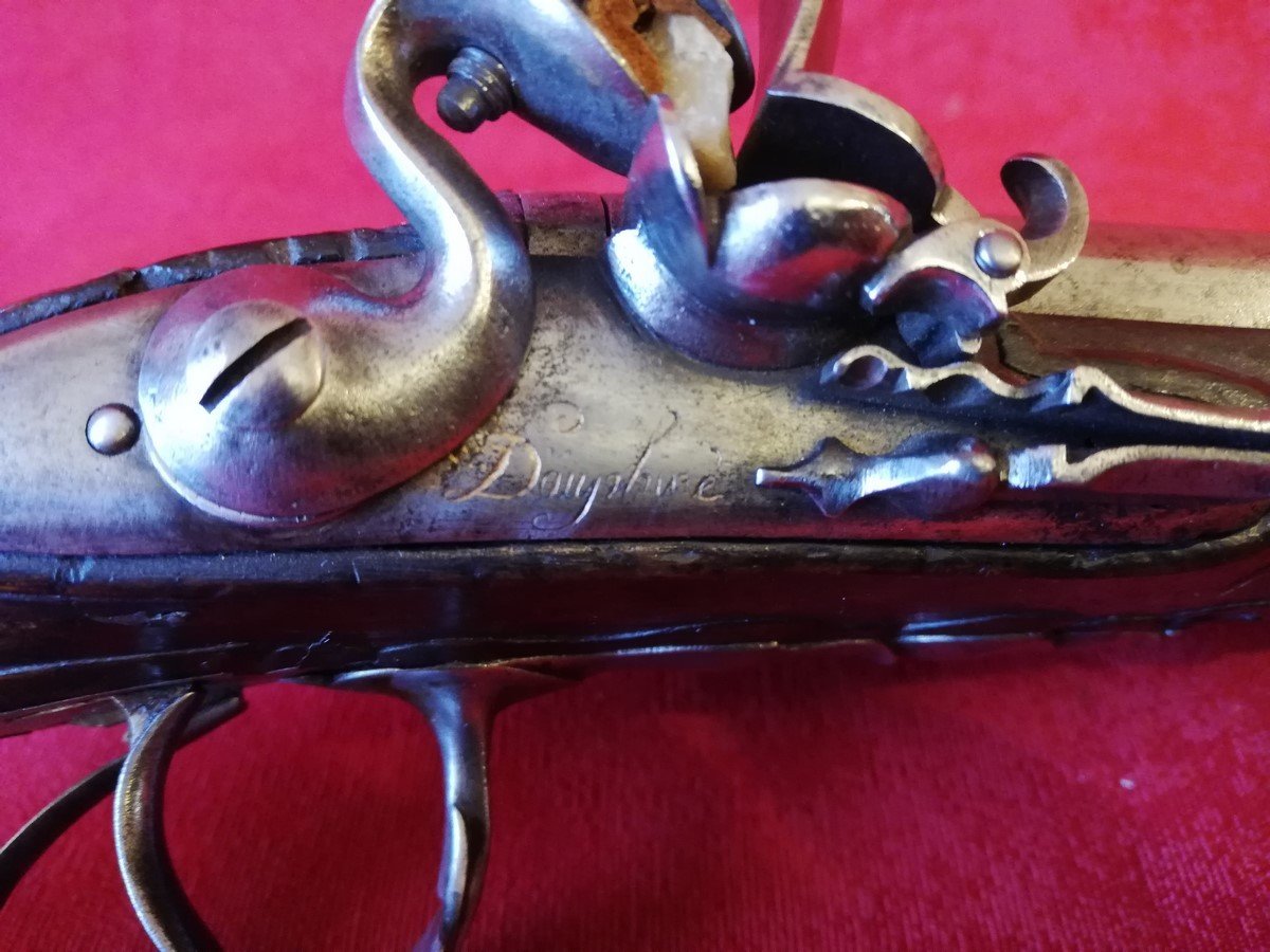 18th Century Flintlock Double-barreled Pistol -photo-3