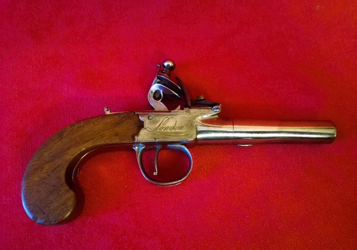 English Flintlock Pistol 