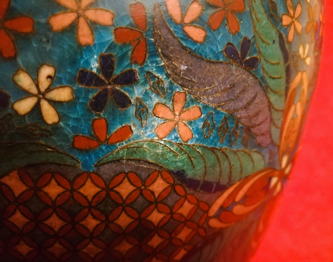 Grand vase en cloisonné -photo-8