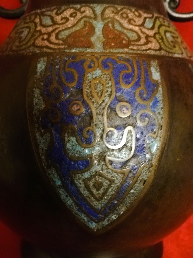 Cloisonné Patina Vase-photo-3