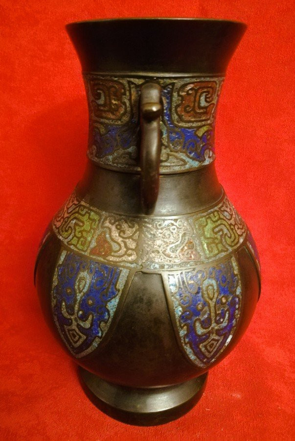 Cloisonné Patina Vase-photo-1