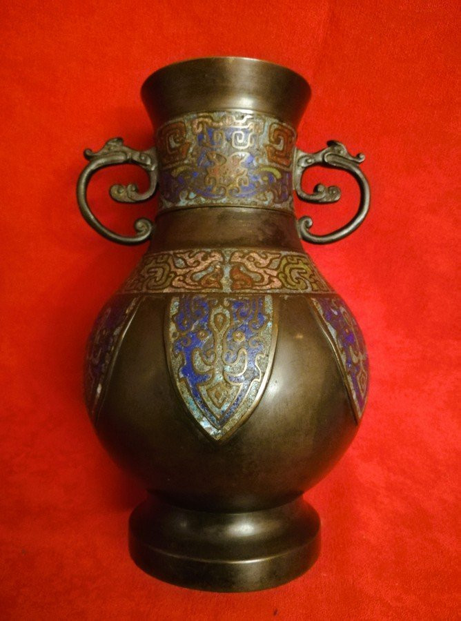 Cloisonné Patina Vase-photo-2