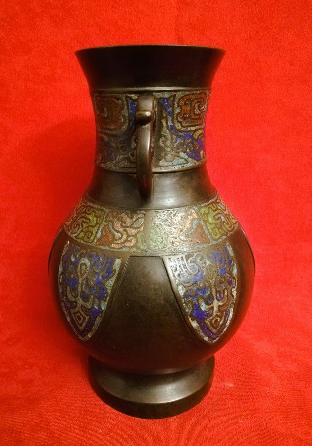 Cloisonné Patina Vase-photo-3