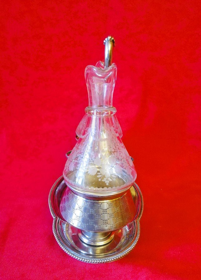 Oil Cruet, Vinegar Cruet, Silver Support  -photo-1