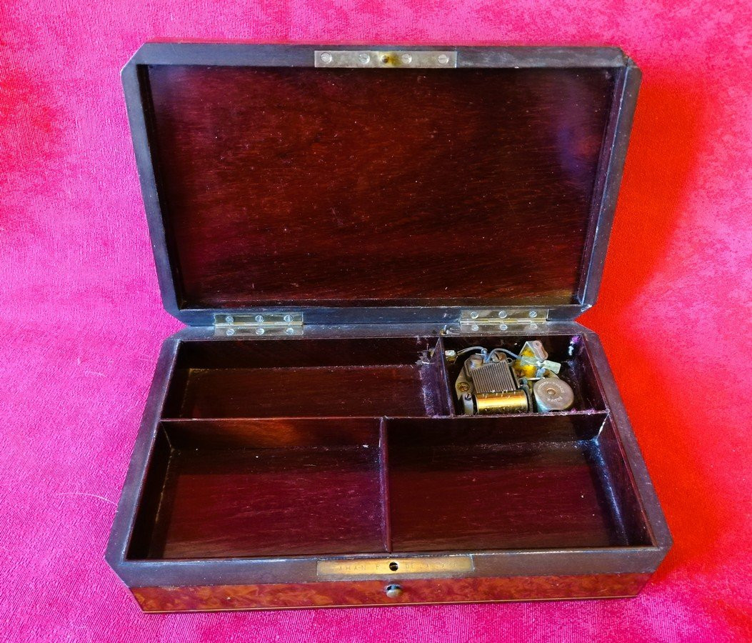 Napoleon III Musical Box Set Signed Tahan In Pau -photo-2