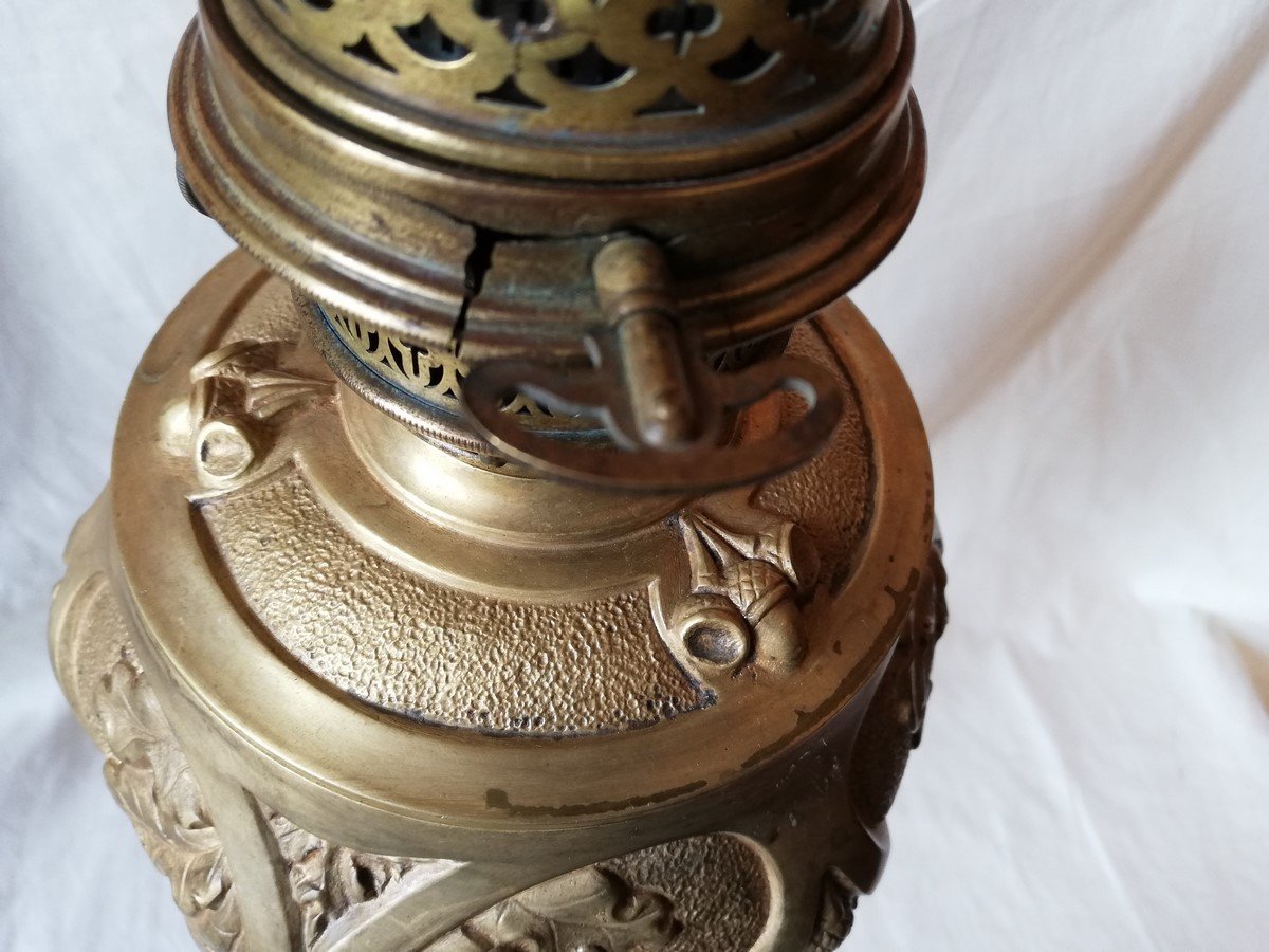 Art Nouveau Bronze Lamp-photo-6