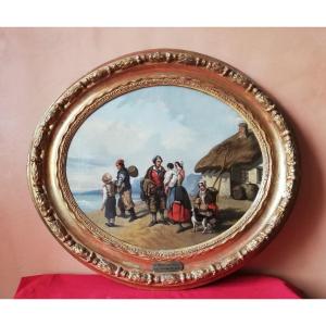 19th Century Oval Painting