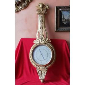 Golden Wooden Barometer