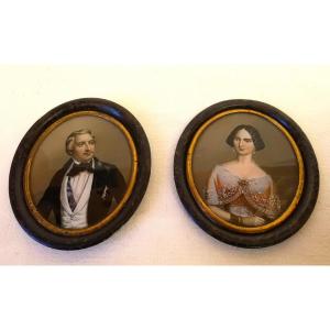 Pair Of Oval Miniatures