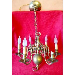 Small Old Dutch Chandelier 