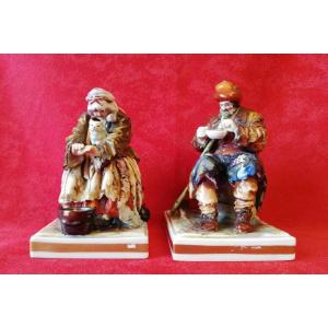 Paire de personnages de CAPODIMONTE (Naples)