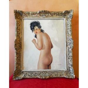 Oil On Canvas Nude 20th Century