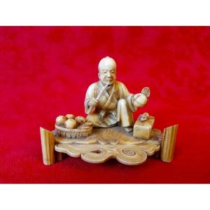 Ivory Japan Red Stamp