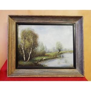 Framed Oil On Canvas By Lucien Henry