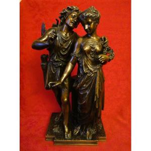 Bronze double personnages